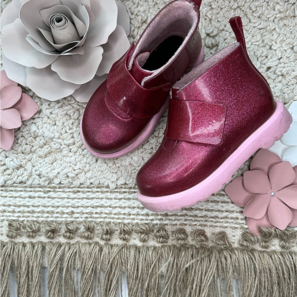 Glittery Pink Kids Boots